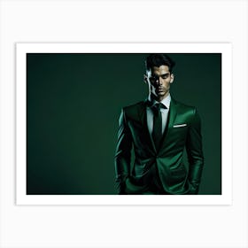 Bussinness Man Green (34) Art Print