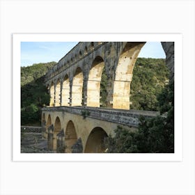 Pond Du Gard In France Art Print