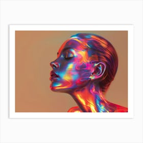 Holographic Woman 3 Art Print