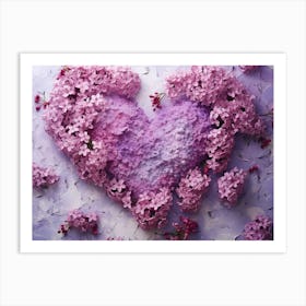 Lila Flower Heart Art Print