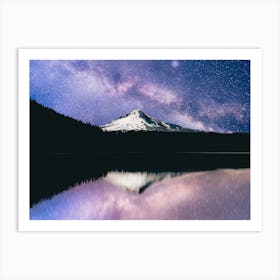 Summer Nights At The Lake - Milky Way Stars Art Print