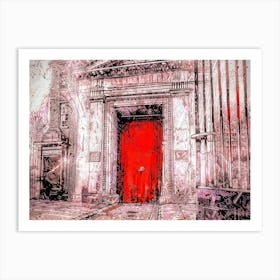 Red Door 1 Art Print