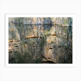 Reflection in the quarry. Rock and water 3 Art Print