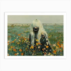 Girl In A Field 2 Art Print