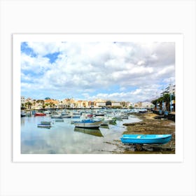 Boats In The Lagoon of San Gines, Arrecife, Lanzarote Canary Island (Spain Series) Art Print