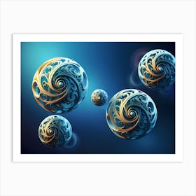 Abstract Spheres 1 Art Print