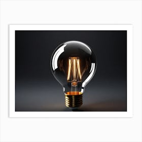 Edison Light Bulb Art Print
