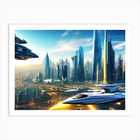 Futuristic City 59 Art Print