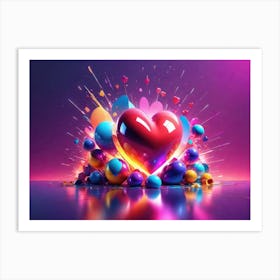 Colorful Heart Creative 51 Art Print