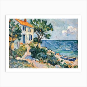 Marine Mirage Painting Inspired By Paul Cezanne Art Print