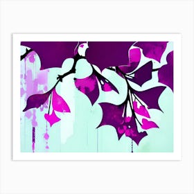 Purple Leaves Art Print