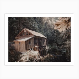 Creekside Cabin Art Print