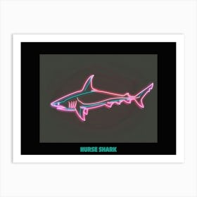 Neon Pink Nurse Shark 3 Poster Art Print