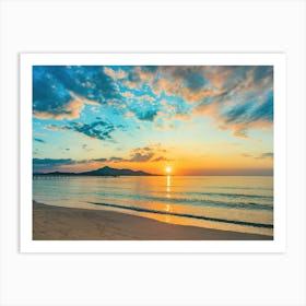 Sunset On The Beach Spain Art Print