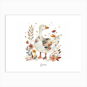 Little Floral Goose 3 Poster Art Print