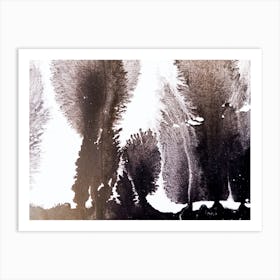 Abstract watercolor black paint background. 25 Art Print