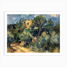 Village Haven Painting Inspired By Paul Cezanne Art Print