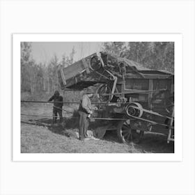 Oiling And Greasing Threshing Machine Near Littlefork, Minnesota By Russell Lee Art Print