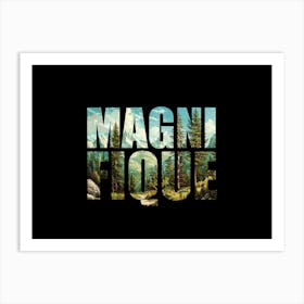 Magnifique Poster Retro Mountains 5 Art Print