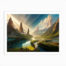 Ancient Mountain City Art Print