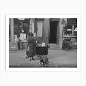 Mothers Talking Together And Child Playing In The Gutter, 139th Street Just East Of St Anne S Avenue, Bronx Art Print