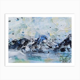 Abstract Mountain Painting Art Print