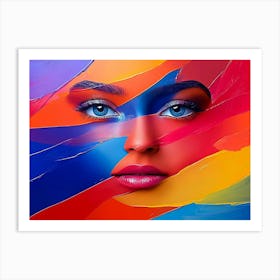 Abstract Of A Woman'S Face Art Print