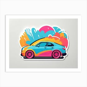 Car Sticker Abstract Art Print