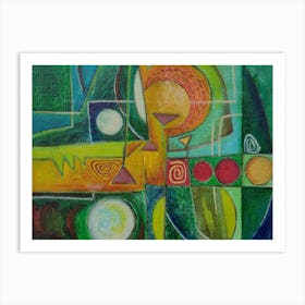 Living Room Abstract Art, Midnight Dreams  Art Print