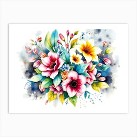 Watercolor Flowers 17 Art Print