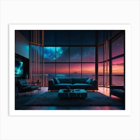 Living Room At Night 4 Art Print