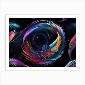 Colorful Feathers 3 Art Print