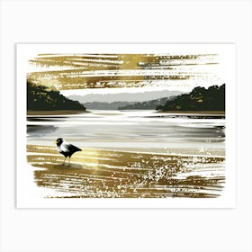 Seagull On The Beach Art Print