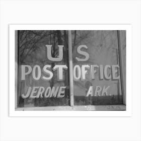 Post Office, Jerome, Arkansas By Russell Lee Art Print