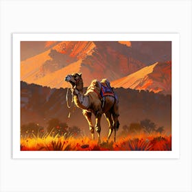 Camel In The Desert 24 Art Print