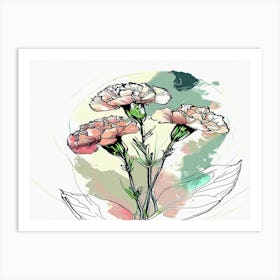 Carnations 3 Art Print