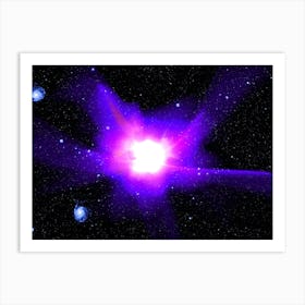 Quasar and galaxies 1 Art Print