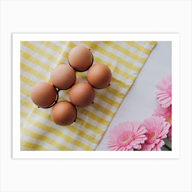 Eggs On A Table 8 Art Print