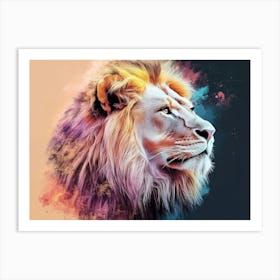 Lion Animal Abstract 5 Art Print