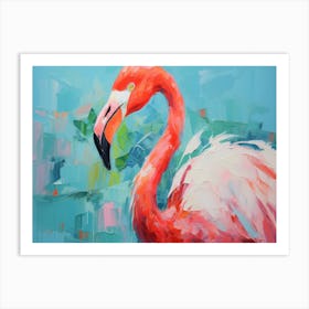 Flamingo Painting 3 Art Print