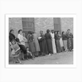Untitled Photo, Possibly Related To Crowd Of People Waiting At Wpa Clothing Department, San Antonio Art Print