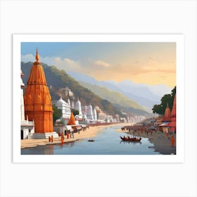 Ganga River Art Print