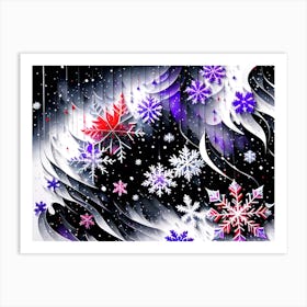 Snowflakes In The Sky Art Print