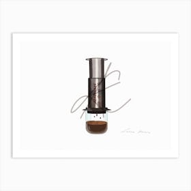 Aeropress drawing Art Print