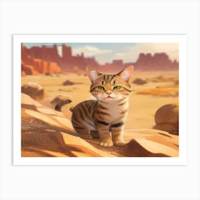 Desert Cat Art Print