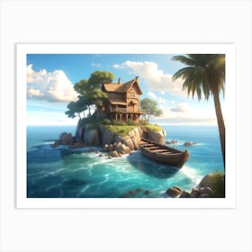 House On The Island Art Print