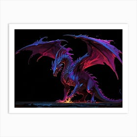 Dragon In The Dark Art Print