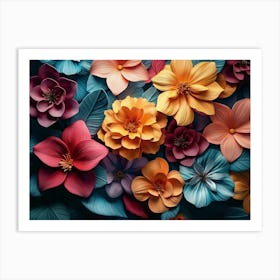 Flowers Wallpaper 4 Art Print