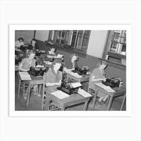 Typewriting Class, San Augustine, Texas, High School By Russell Lee Art Print