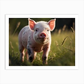 Cute Pig Art Print